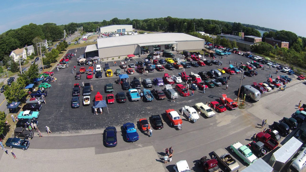 2015 Toys-for-Tots Car Show at the Portland Motor Club - Aerial View